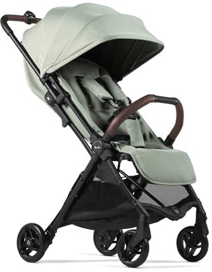 Silver Cross - Jet 5 Kompaktkinderwagen - Leichter Reisekinderwagen - Kompaktes Reisesystem - Kabinengröße - Neugeborene - 4 Jahre - Sage