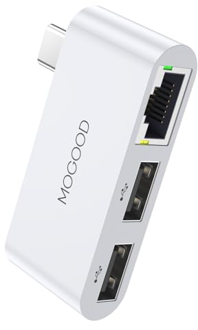 MOGOOD Adaptador USB C a Ethernet Tipo-C Gigabit Ethernet 1Gbps 3 en 1 Adaptador de Red LAN USB a RJ45 para MacBook Pro/Air, iPhone 15 Pro/MAX, DELL XPS, Galaxy S8-S23 y más.