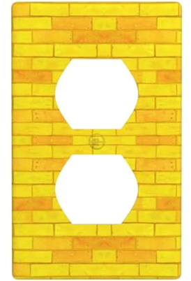 The Yellow Brick Road Outlet Cover Duplex Receptacle Decorative Wall Plate Electrical 1 Gang Decorator Faceplate Plug Socket Cover for Home Decor