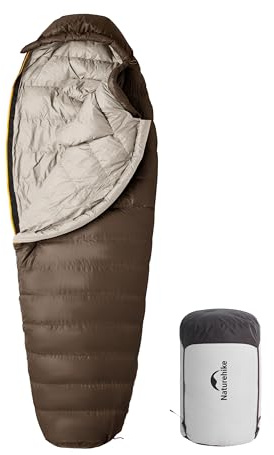 Naturehike Snowbird Saco de dormir tipo momia con grueso plumón para invierno Camping al aire libre Ultra ligero Pluma de pato Saco de dormir cálido