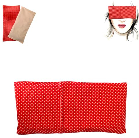 Augenkissen yoga Orange (1 Füllung und 1 waschbarer Bezug) | Lavendel Samen und Reis | Yoga, Meditation, Entspannung, für Ihre Augen ..