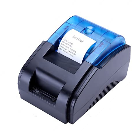 fotoprinter， 58 mm kvittoskrivare Supermarket Bill Kassaregister POS-skrivare(Blue USB)