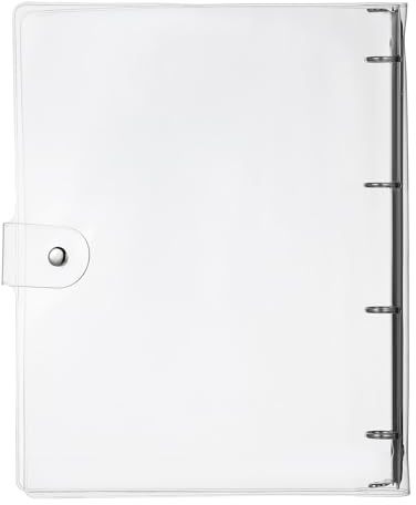 OSOLADY Copertina Trasparente per Quaderno A4 in Plastica 4 Fori, Raccoglitore per Planner e Album Fibbia di Chiusura, Custodia Riutilizzabile per Notebook e Protezione Documenti