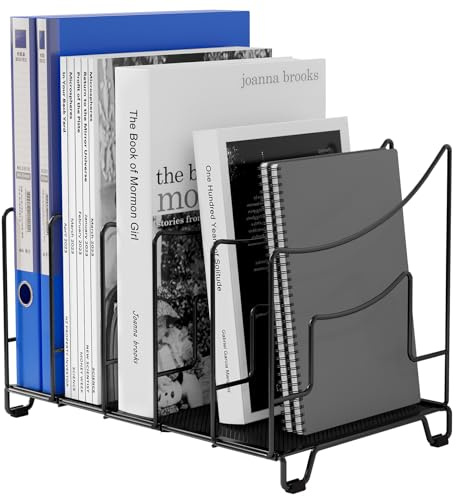 EasyPAG Desktop A4 Office Desk File Holder Paper Organiser Magazine Storage Filing Rack,Black