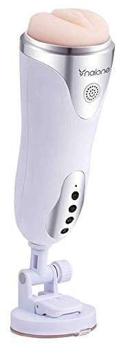 Nalone Magician Masturbador masculino con base de ventosa para manos libres, color blanco