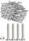 100pcs Qrity M4 x 30mm Stainless Steel Self Tapping Screws Phillips Flat Head Srews DIY Woodworking Screws (100PCS M4 x 30mm)