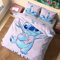 Disney Stitch Duvet Cover and Pillowcase Set Kids Teens Bedding Bedroom Accessories - Single or Double (Pink Stitch Double)