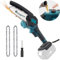 Mini Chainsaw Cordless 4 Inch Electric Chain Saw for Makita 18V Battery Battery Handheld Chainsaw with 2 Chains for Tree Trimming Branches Wood Cutting (Tool Only)