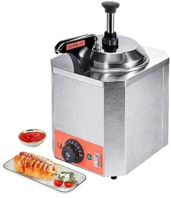 Distributeur à pompe chauffante en acier inoxydable, distributeur de fromage électrique avec pompe, distributeur de fromage électrique, chauffe-fudge commercial,plage de température,facile à nettoyer