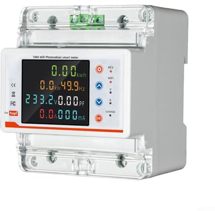 HpLive Contador de energía inteligente para Tuya Smart Wifi, contador monofásico 100 A
