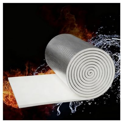 HUFIREHU Feuille RéFlecteur De Radiateur Isolant Thermique Double RéFléChissant Reflecteur De Chaleur Pour Radiateur Pour Isolation Du Toit, Sol, Plafond(600cm/236.2in,1.5cm/0.59in)
