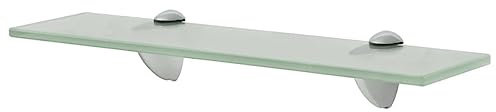 Tomostar Étagère Murale en Verre Trempé, Étagère de Douche Tablette de Salle de Bain Murale 40 x 20 cm 8 mm