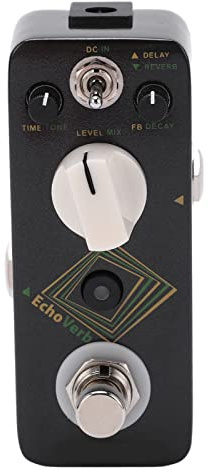 Delay Reverb - Mini pedale effetto chitarra professionale, in metallo, nero, per spettacoli dal vivo, per palcoscenico