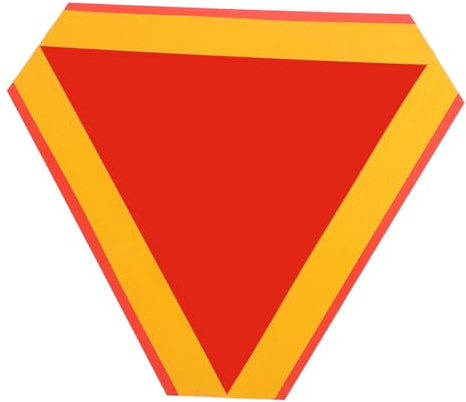 Gadpiparty Triángulo de Advertencia Reflectante Naranja para Vehículos de Baja Velocidad, Hecho de Papel Efecto Reflectante Que Mejora la Visibilidad en Carretera