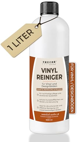 TRECOR Vinylgolv rengöringsmedel med stark rengöringskraft för vinylgolv (1 000 ml, rengöring av vinylgolv)