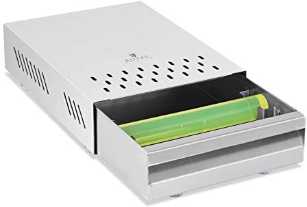 Royal Catering RCKM-26 låda för kaffesump (rostfritt stål, 5,7 l, 340 x 240 x 70 mm)