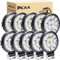 PICAA LED Arbeitsscheinwerfer 10X 3.2 Zoll 42W Arbeitsscheinwerfer Traktor 12V 24V Spotlight Wasserdicht Arbeitslicht led zusatzscheinwerfer für Bagger Traktoren Schlepper ATV Lkw Offroad 4X4