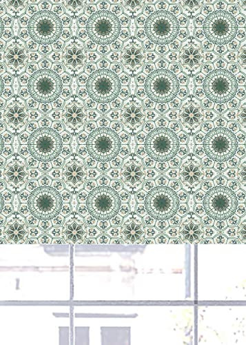 Lister Cartwright Olivia Bard Jaipur Indian Design Blackout Roller Blinds Windows Blind Child Safety Easy Fit Made to Measure (Green, 60 cm Width x 140 cm Drop)