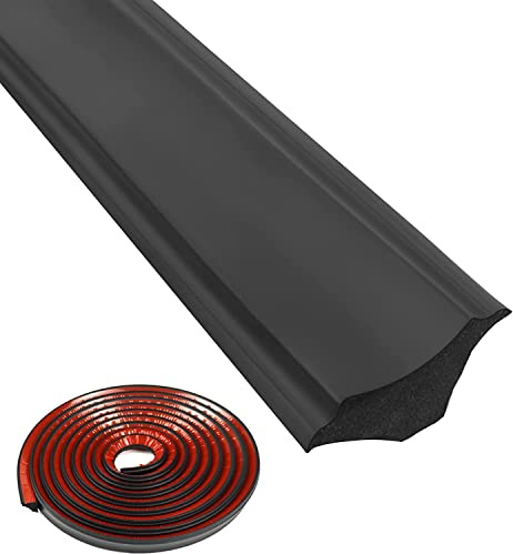 Rodapié autoadhesivo flexible de 5 m, tira de borde de esquina de pared, listón laminado, para decoración de esquinas de gabinetes, encimeras, techos, suelos (38 x 26 mm, negro)