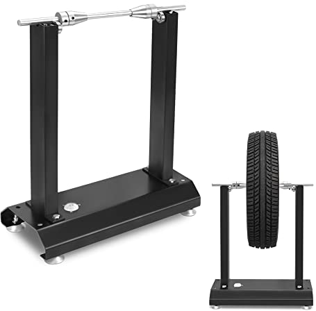 Froadp Equilibrio de equilibrio para ruedas de motocicleta, equilibrador de neumáticos, maquinaria de balanceo de neumáticos, revestimiento en polvo, soporte de acero para mantenimiento de llantas y