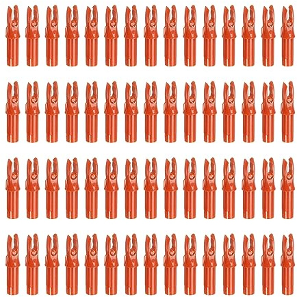 PATIKIL Archery Arrow Nocks 6.2mm 0.244, 60 Pack Insert Arrow Nock Replacement for Shooting, Orange