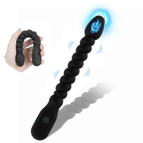 Anal Beads Butt Plug Adult Sex Toy, Sex Toys Clitoris G Spot Anal Stimulator with 10 Powerful Vibration Mode for Couples, Rechargeable Anal Plug Vibrator Male Prostate Massager for Men