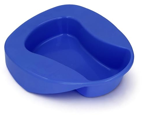 Large Bed Pan, Thicken 10 Degree Slope Bedridden Bedpan Bariatric Bedpan for Elderly Pregnant Women(Blue)