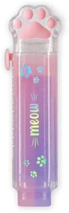 Legami - Einschiebbares Radiergummi - Meow Kitty, Radiergummi für Bleistifte und Buntstifte, in Form einer Katzenpfote, nette Geschenkidee, 2,5 x 9,2 x 1,5 cm