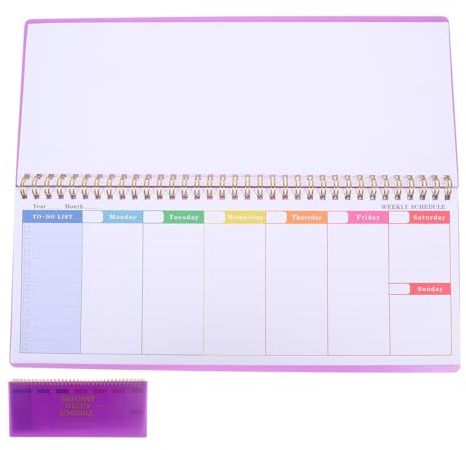 HOUDERCO Planificateur Semainier Non Daté Bloc-Notes De Planification Hebdomadaire Détachable Liste De Tâches Et Rappels Format 30.50 X 12.20 Cm Pour Maison Bureau Et École