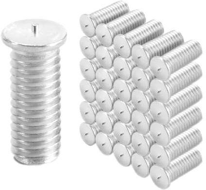 STAHLWERK 2 x Aluminium Schweißbolzen M6 Gewinde 100er Set, Smart Repair Zubehör für Ausbeulspotter/Dellenlifter/Punktschweißgerät/Ausbeulwerkzeug zur professionellen Reparatur Kfz Karosserien