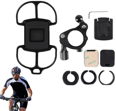 Supporto per smartphone da bicicletta, girevole a 360 gradi, morsetto universale regolabile, per mountain bike, per ciclismo, pendolarismo, navigazione, videochiamate, streaming live