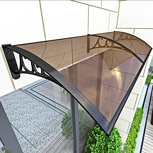 Aluminium Vordach Haustür Überdachung,Selbstreinigung Haustürdach Überdachung Türdach Pultbogenvordach,Sonnenschutz Haustürvordach Pultvordach für Draußen,Garage Fenster (60x90cm/24 x35)