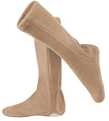 Lovdaswi Girls Women Warm Ballet Slippers Fleece Dance Stocking Boots