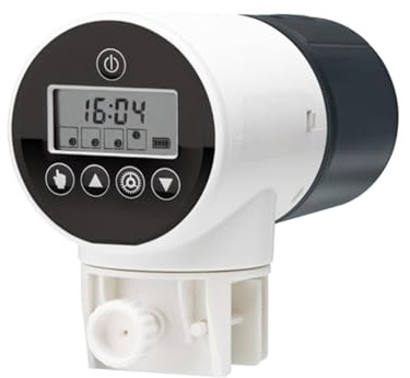 Comedero digital para peces, programable, alimentador eléctrico para peces, fácil de instalar, alimentador automático para peceras de acuario, resistente al agua y a prueba de humedad