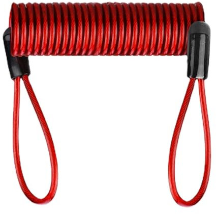 Câble de Verrouillage des Casques,Câble à Ressort de Rappel pour Moto | Corde de Rappel à Ressort en Fil d'acier de sécurité, pour Scooter, Moto, véhicule, Bagages, Verrouillage de Casques
