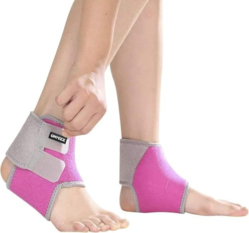 ONTYZZ Barn ankelbandage 1 par justerbara ankelbandage elastiska barn ankelstöd för fotboll basket cykling löpning dans fotledsskydd