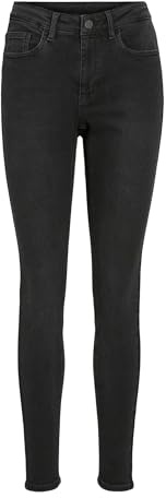 Vila Visarah RW Skinny Jeans Blk Bub00-Noos, Denim Nero, XXL x 32L
