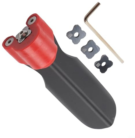 babominimer Pialla manuale per smussatura e lavorazione del legno, strumento di rifilatura dei bordi con lame R1, R1,5, R2, R3, pialla angolare manuale in metallo per la rimozione delle sbavature e la