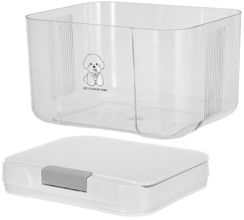 WEKAMOS Contenedor Hermético para Comida de Perro y Gato de 2.9l, Caja Transparente Apertura Mano, Ahorro de Espacio Adecuado para Cocina y Hogar