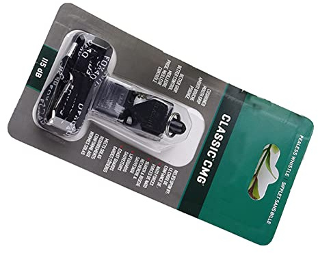 Annadue Classico Fischietto CMG, Fischietto Sportivo con Cordino per Allenatore, Arbitro, Calcio, Basket, Forte per Allenamenti per Esami (Black)