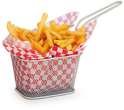 Garcia de Pou 6 Einheit Mini Fritteuse 2 Teil Box, Edelstahl, silber, 30 x 30 x 30 cm