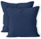 Encasa Baumwoll-Kissenbezüge, 2er-Set I 16x16 in (40x40 cm) - Scotch Blue I kein Einsatz I einfach Kissenbezüge I Maschinenwaschbar | Nur Innen benutzen