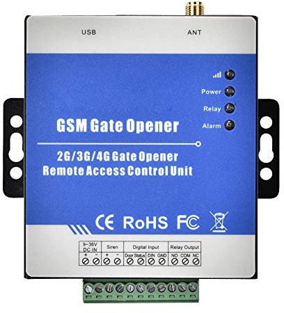 Sonew Abridor de Puertas de Garaje, GSM RTU5025 Abridor de Garaje Inalámbrico, Controlador de Acceso a Puerta, Interruptor de Relé Comando SMS