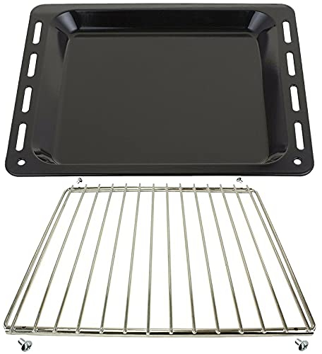 SPARES2GO Baking Tray + Adjustable Locking Arm Shelf Compatible with Baumatic Oven Cooker