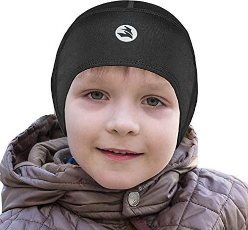 EMPIRELION Kids Thermal Helmet Liner Skull caps Lightweight Youth Sports Running Beanie Cover Ears Boy Girl