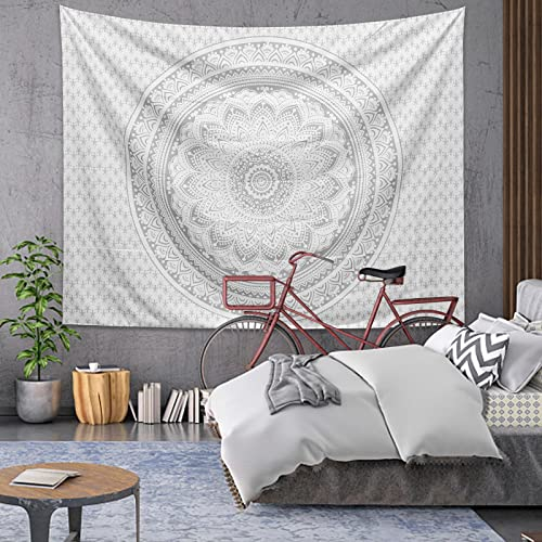 Wandteppich Groß 200x150cm, Mandala Tapisserie Wandbehang Tuch Boho Hippie, Bohemian Decke Sonne und Mond, Tapisserie Wandkunst für Home Decor Schlafzimmer Wohnheim Wohnzimmer Strand (Mandala B)