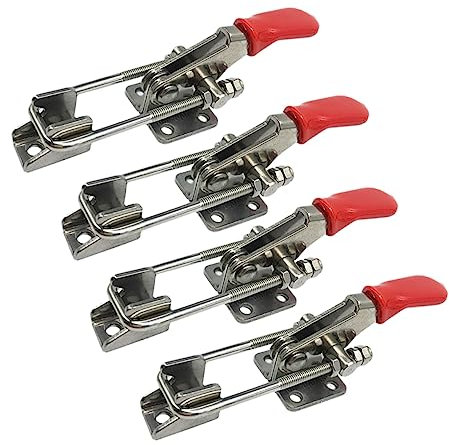 Gadpiparty Pince à Loquet à Bascule En Acier Inoxydable Réglable 4 Pièces Pour Porte D'armoire Petite Taille Facile à Installer Usage Polyvalent