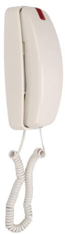 Teléfono fijo para el hogar, teléfonos de pared retro para teléfonos fijos, con cable, montaje en pared, botones grandes, control de volumen, teléfono fijo de estilo antiguo para (beige)