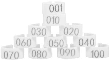 YARNOW 100stücke Taubenfußring Brieftaubenfußring Taubenbeinringe Vogelbeinringe Kleine Vogelringe Taubenidentifikationsringe Nummeriertes Vogelbeinband Private Taubenmarkierung