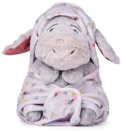 Disney Store Official - Winnie Puuh - Baby I-Aah - Kuscheltier - 27 cm/11 - Baby-Esel-Plüschtier mit Abnehmbarer Decke - Ab der Geburt geeignet - Ab 0 Jahren